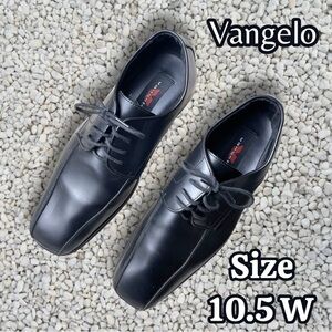 VANGELO Matte Black Tux-5 Lace Up  Dress Shoes Size 10.5 Wide